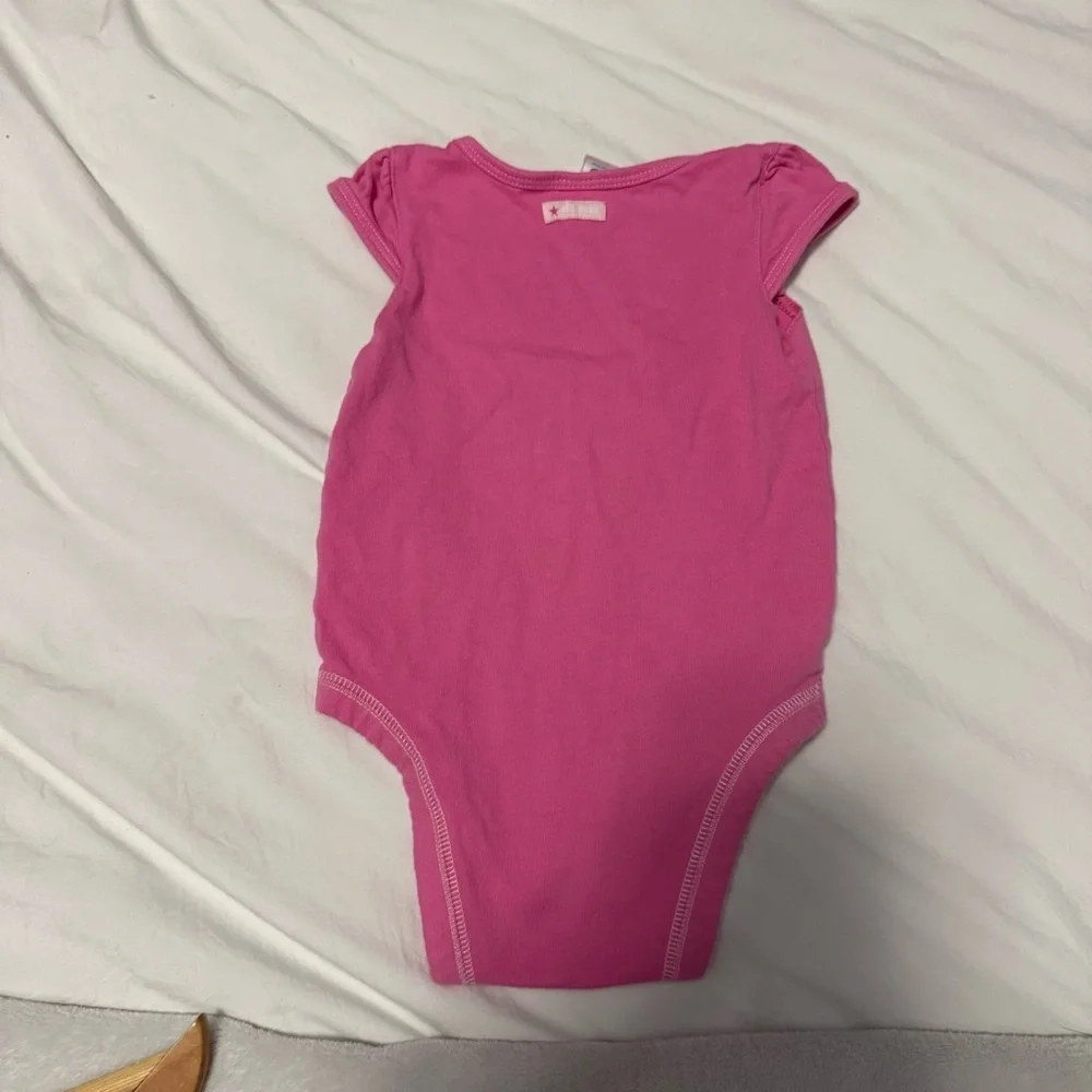 Vintage VTG Y2K 2003 Old Navy Baby Two Piece Pink Onsie Jean Dress Outfit